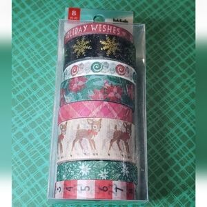 Peppermint Kisses Christmas Holiday Washi Tape Vicki Boutin 8pc